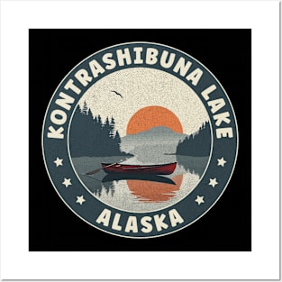 Kontrashibuna Lake Alaska Sunset Posters and Art